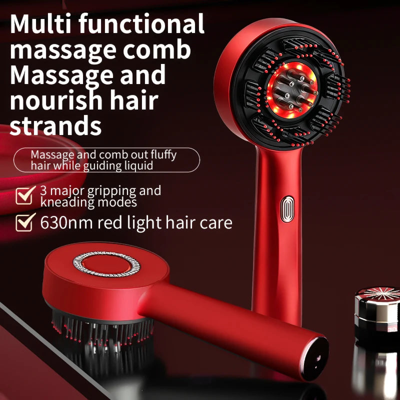 Pure Luna™ 4D Electric Scalp Massager with Red Light Therapy & Oil Applicator