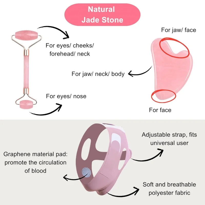 Pure Luna™ FaceSculpt Pro – V-Line Sculpting Mask & Massage Roller