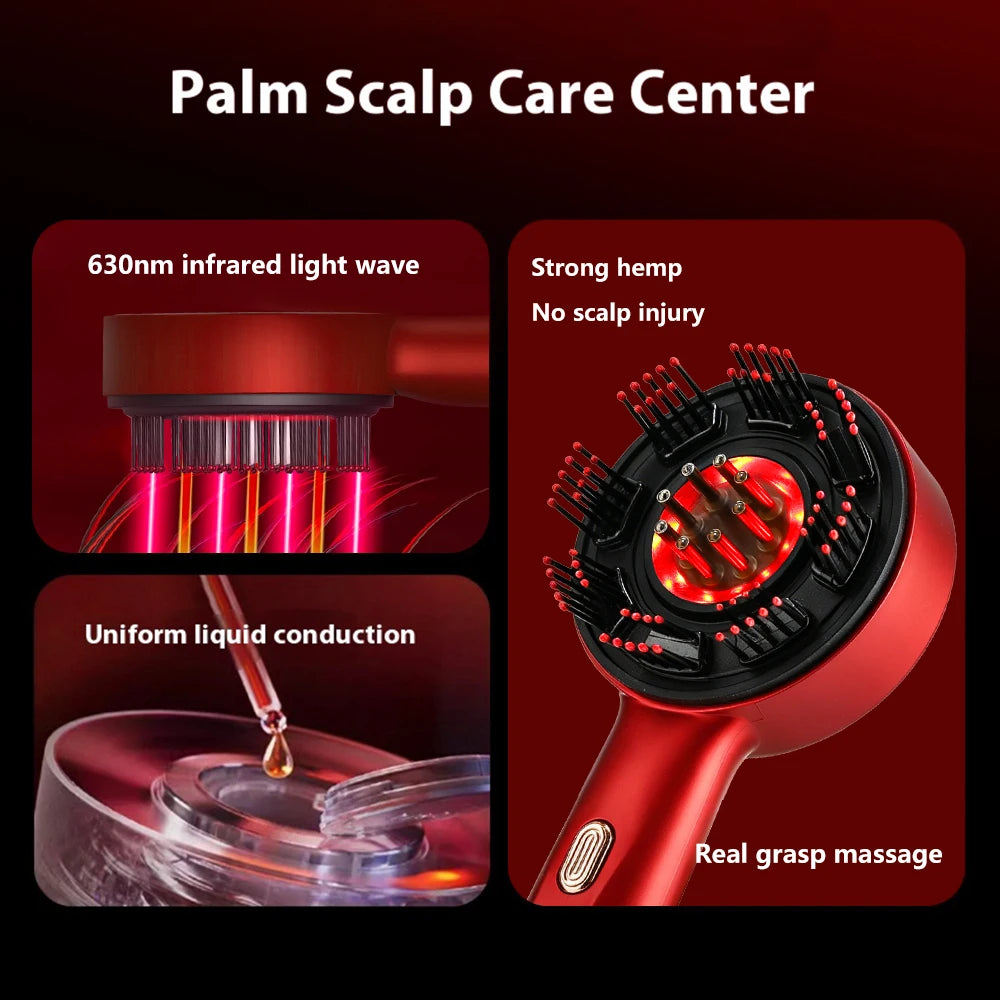 Pure Luna™ 4D Electric Scalp Massager with Red Light Therapy & Oil Applicator