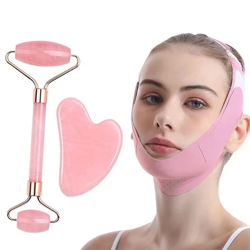 Pure Luna™ FaceSculpt Pro – V-Line Sculpting Mask & Massage Roller