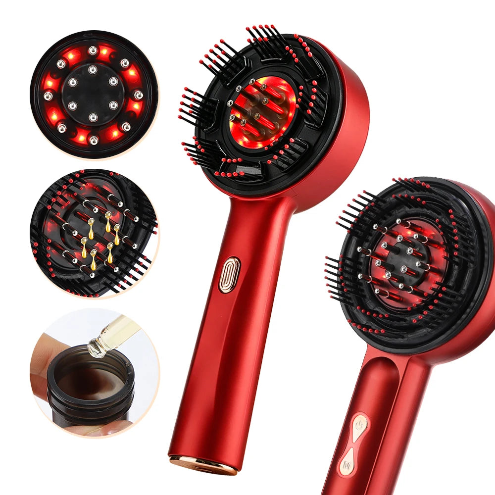 Pure Luna™ 4D Electric Scalp Massager with Red Light Therapy & Oil Applicator